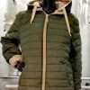 Chaquetón reversible verde-beige