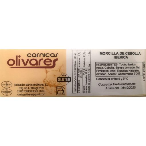 Morcilla de Cebolla 0,85 Kg. aprox. - Imagen 2