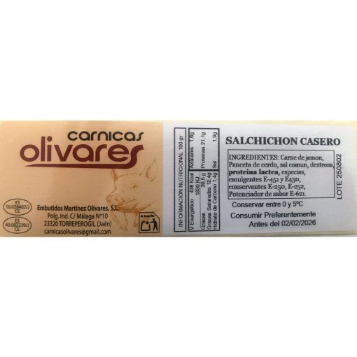 Salchichón Casero 1 Kg. aprox. - Imagen 2