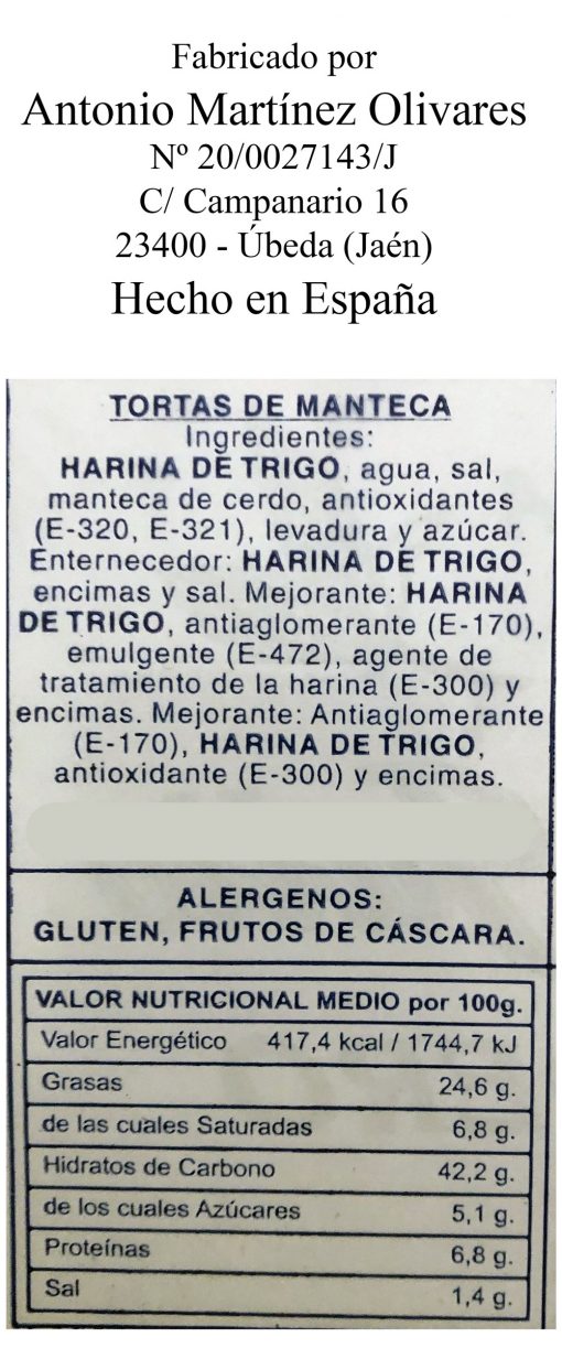 Bolsa de Tortas de Manteca - Imagen 2