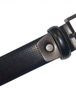 04 Cinturón negro puntitos evilla plateada