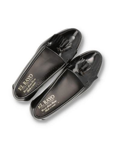 Mocasín flecos 2108 negro - Imagen 2
